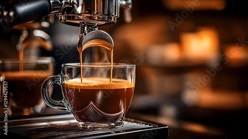 Obraz na płótnie Aromatic steam rises from a freshly brewed rich dark coffee poured into a modern ceramic mug creating the perfect morning energy boost w salonie