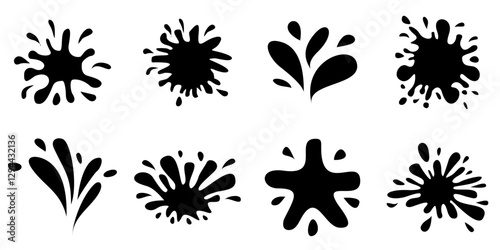 ink blots element design vector