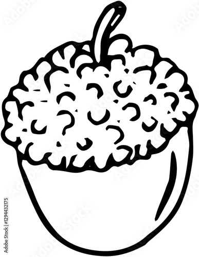 Fruit. Hand drawn vector isolated sketch. Lychee