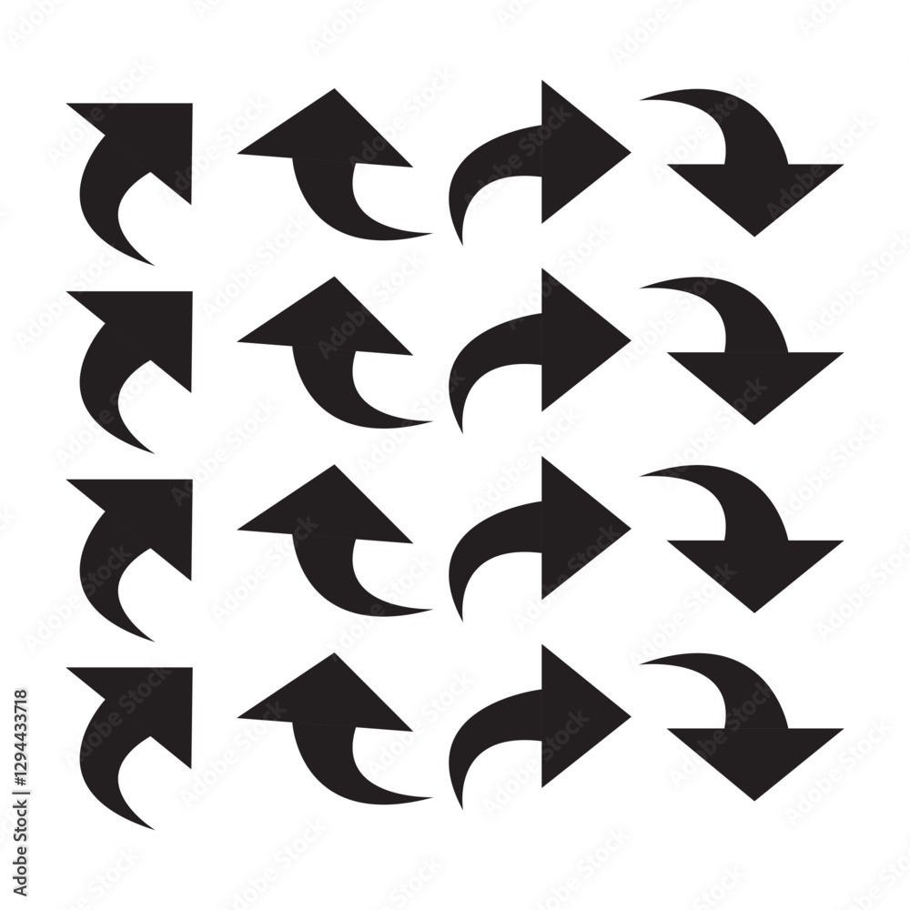 set of vector arrows