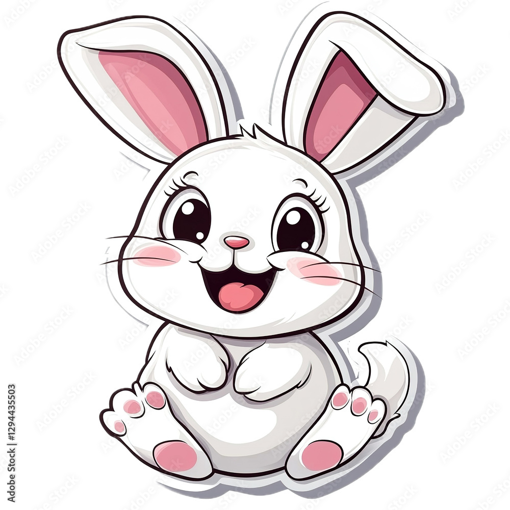 Cute cartoon bunny character digital art animal illustration playful environment front view whimsical concept for kids and families Cute cartoon bunny character digital art animal illustration playful environment front view whimsical concept for kids and families