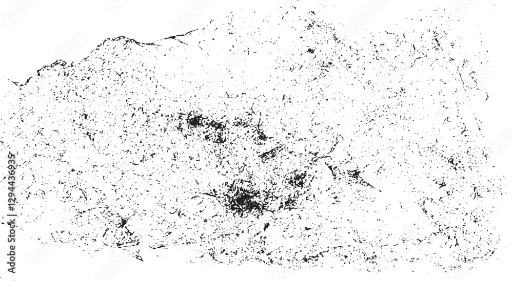 Obraz premium Scratched and Cracked Grunge Urban Background Texture Vector. Dust Overlay Distress Grainy Grungy Effect. Distressed Backdrop Vector Illustration. Isolated Black on White Background. EPS 10.