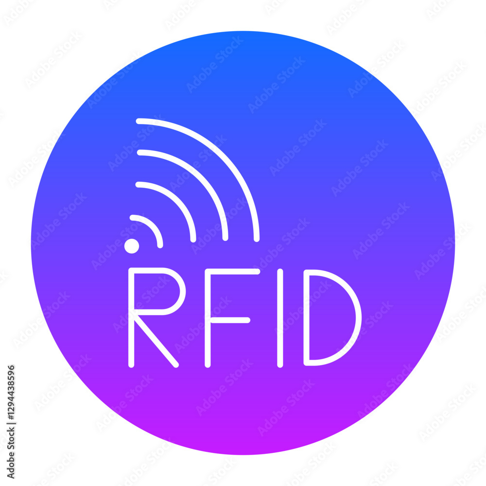Radio Frequency Identification Icon Radio Frequency Identification Icon