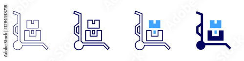 Trolley wheel icon in 4 different styles. Thin Line, Line, Bold Line, Duotone. Duotone style. Editable stroke