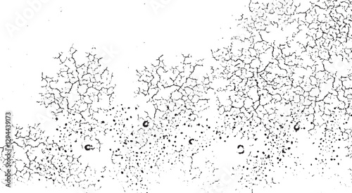 Scratched and Cracked Grunge Urban Background Texture Vector. Dust Overlay Distress Grainy Grungy Effect. Distressed Backdrop Vector Illustration. Isolated Black on White Background. EPS 10.