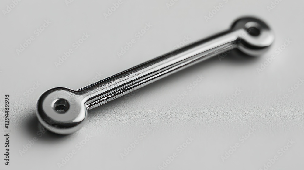 Polished Metal Connector on a Light Background Polished Metal Connector on a Light Background