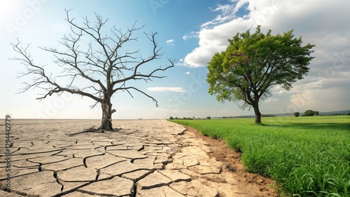 Environmental Contrast: Dead vs. Living Landscape
