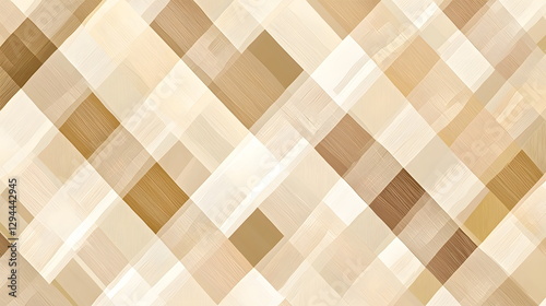 Neutral abstract pattern created with overlapping geometric shapes in soft beige and cream tones for modern decor.