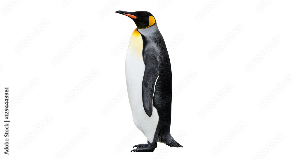 Fototapeta premium Isolated Majestic Emperor Penguin Standing Tall