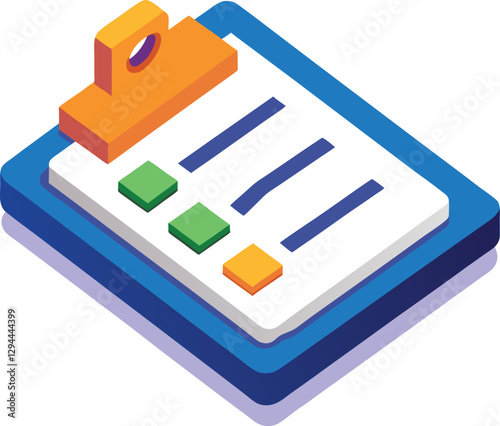 clipboard-with-checklist-3d-isometric-icons