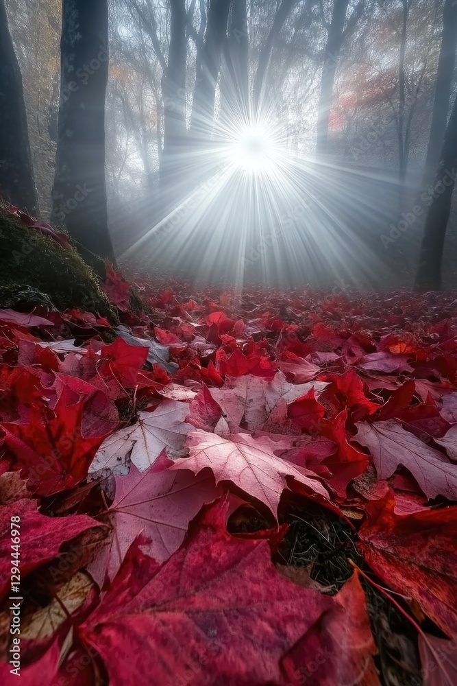 Fototapeta premium Red Leaf Forest
