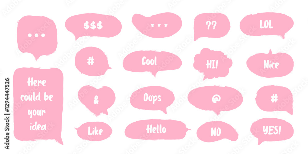 Talk bubble. Cloud speech bubbles collection Talk bubble. Cloud speech bubbles collection