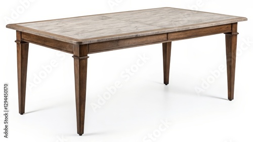 wooden table isolated on white