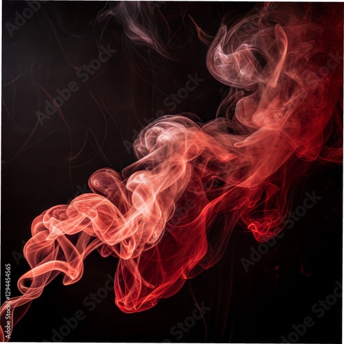 Dramatic Red Smoke Patterns Against a Black Background, abstract smoke background