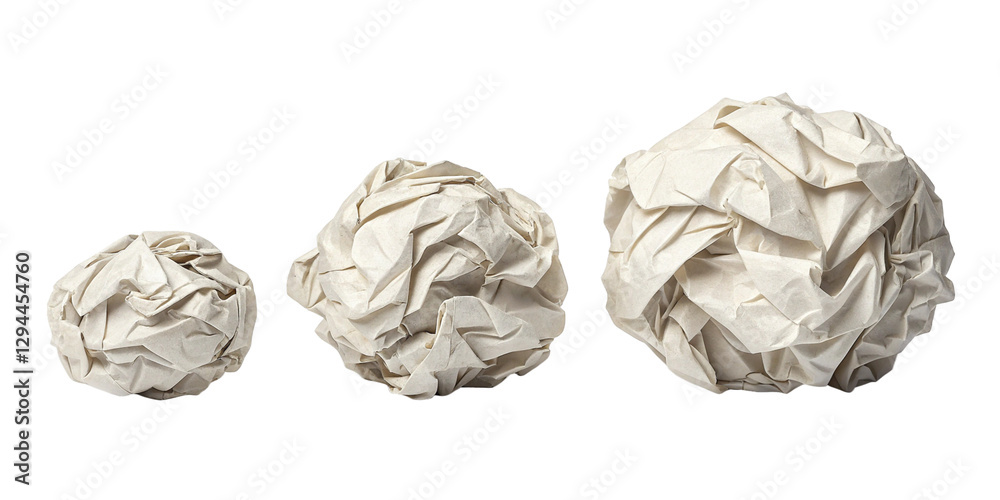 Fototapeta premium Whispers of Ideas: The Journey of Crumpled Thoughts 