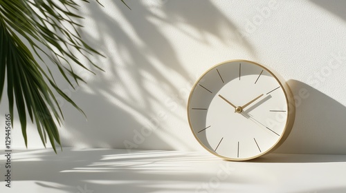 Wallpaper Mural Stylish clock display minimalist room home decor bright natural light close-up view timeless design aesthetic Torontodigital.ca