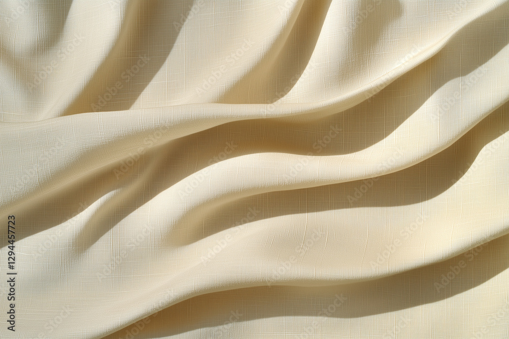Obraz premium Soft folds of light fabric creating gentle shadows in a serene setting