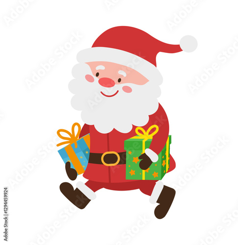 Santa Carrying Christmas Gifts