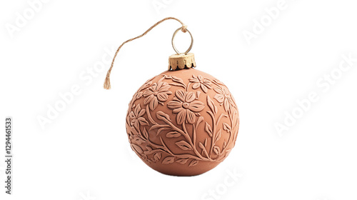 Crafting unique terracotta christmas ornaments home workshop product photography cozy environment close-up view handmade holiday decor