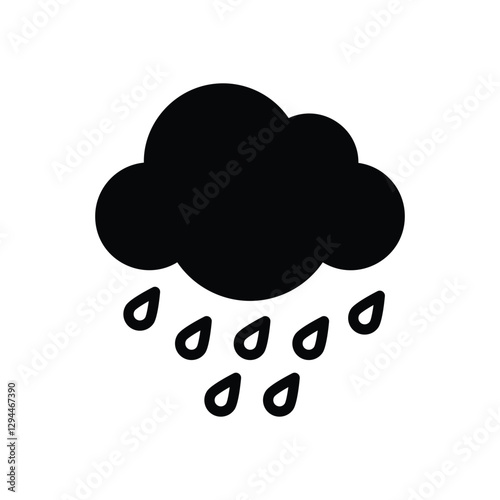 Rain Vector icon