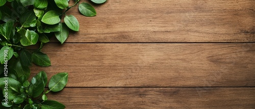 Wood Background Infographics concept. Eco Conscious Business Infographic with Wooden Texture and Plant Elements