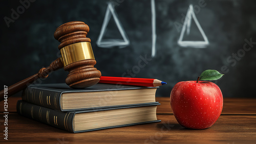 Modern flat background featuring school supplies with a minimalist design for back-to-school theme