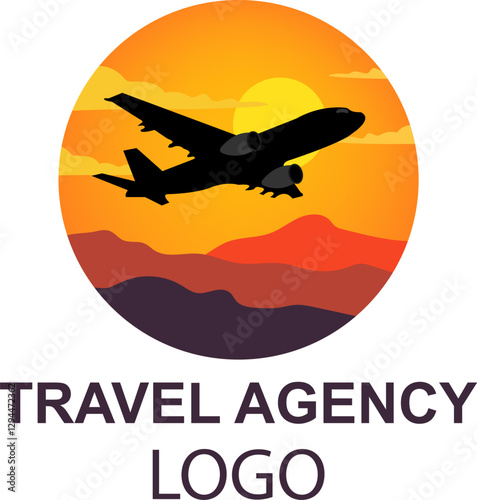 Travel agency logo vector design. Air travel logo