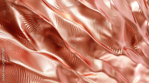 Soft Rose Gold Fabric with Delicate Gloss and Depth