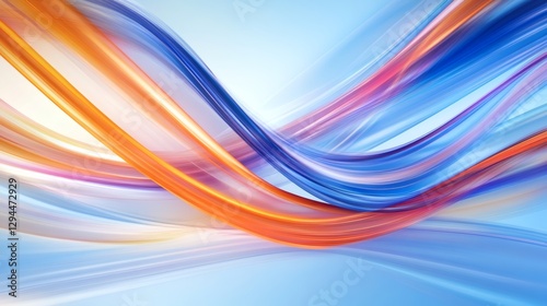 Colorful Swirling Abstract Waves Creating a Dynamic Visual Composition
