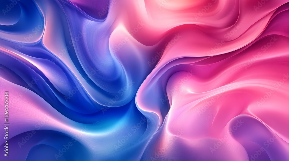 Fototapeta premium Abstract Swirling Forms Displaying Fluid Motion With Vivid Colors