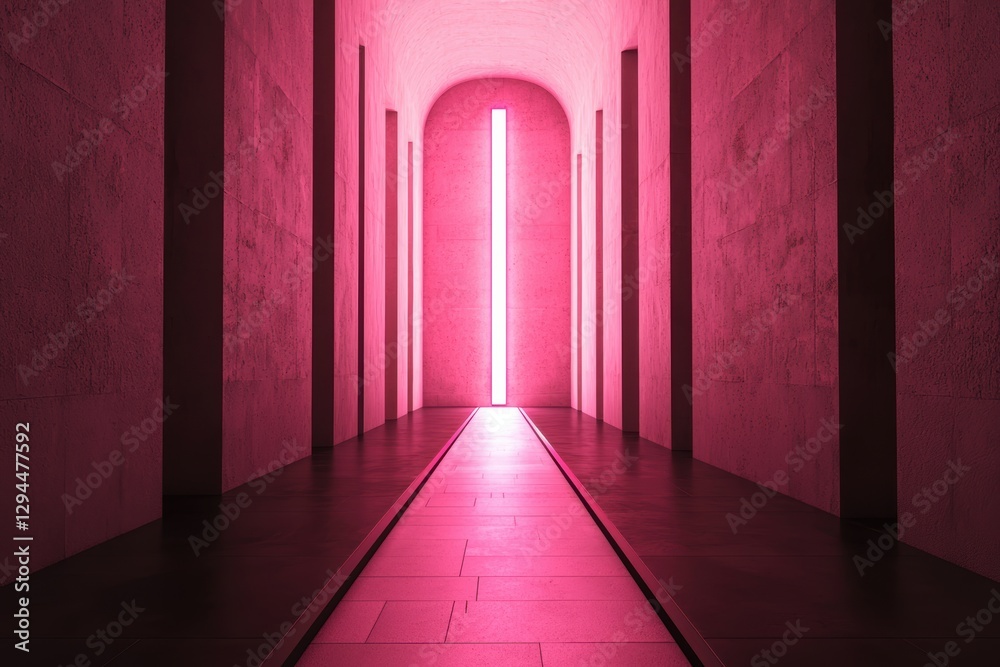 Obraz premium A neon-lit AI sanctuary where digital saints encoded in holograms guide lost souls through cyberspace