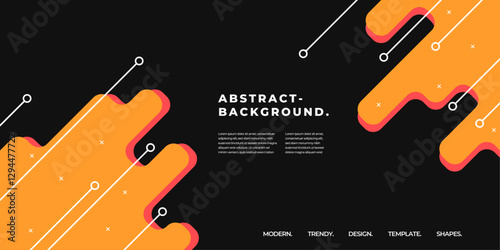 Abstract shapes background. Melting forms modern cover design. Contemporary poster template layout.