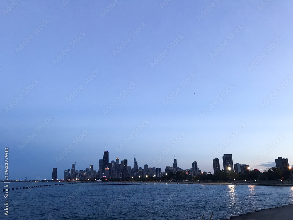 View of Chicago Skyline over the Lake View of Chicago Skyline over the Lake