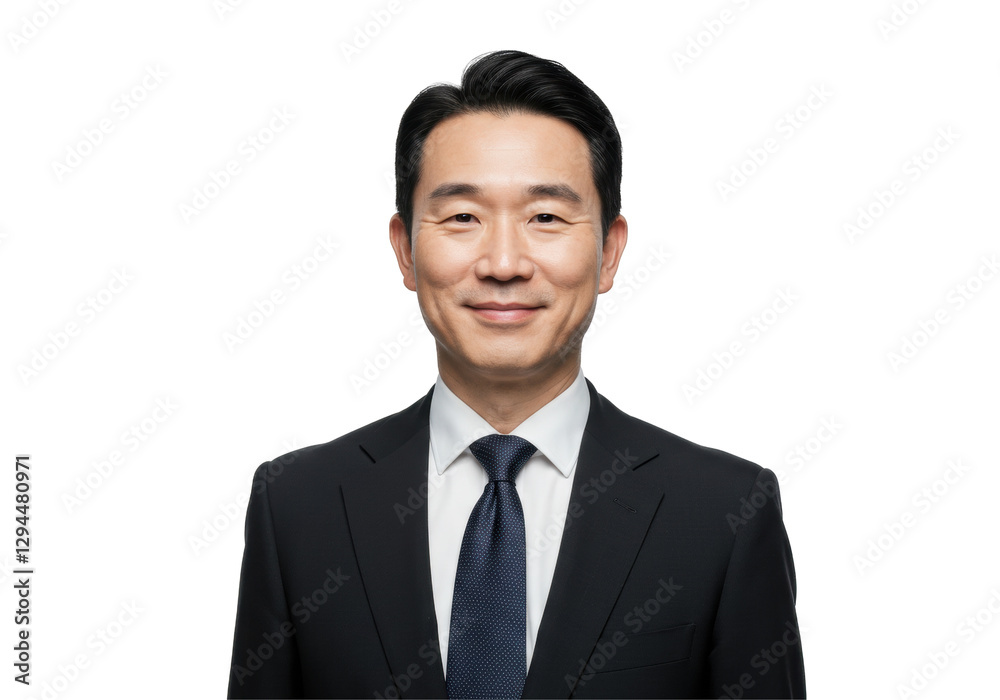 Isolated Portrait of Confident Asian Businessman Smiling Isolated Portrait of Confident Asian Businessman Smiling