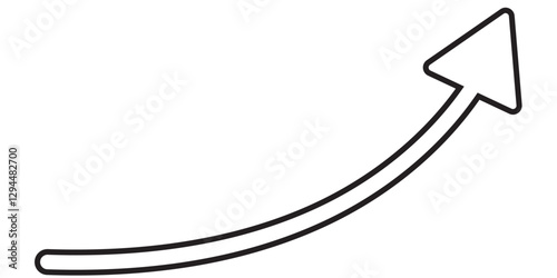 wavy curved Long arrow icon. long line arrow vector. flat style Arrow symbol. vector icon of a thin long arrow. Black arrows vector illustration. black long arrow. Long curve arrow icon vector 