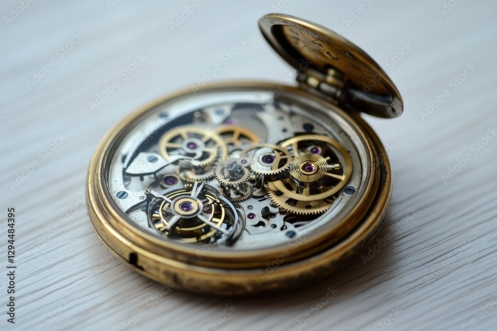 Inside Time: A glimpse into the intricate inner workings of a vintage pocket watch, showcasing its delicate gears and timeless mechanical artistry. Inside Time: A glimpse into the intricate inner workings of a vintage pocket watch, showcasing its delicate gears and timeless mechanical artistry.