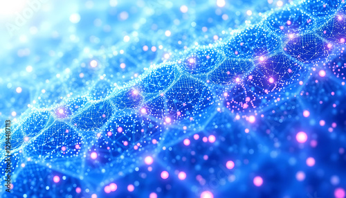 Vagues Lumineuses Futuristes – Abstraction Numérique et Énergie Technologique