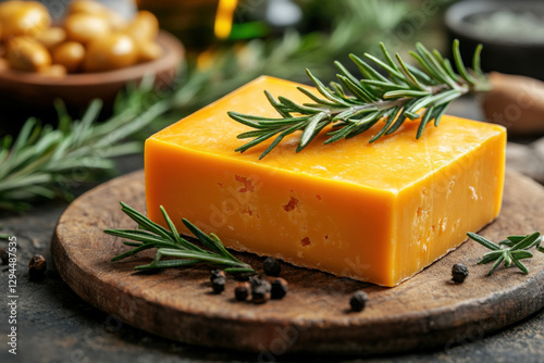 A block of Vermont cheddar ...