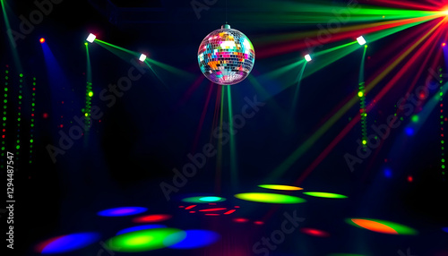 Obraz na płótnie Abstract disco ball_Background with lights. w salonie