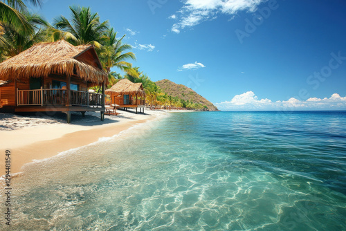 A beach in Saint Martin, cl...