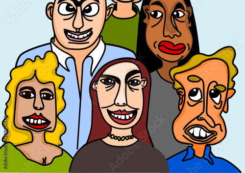 Illustration of a group of people