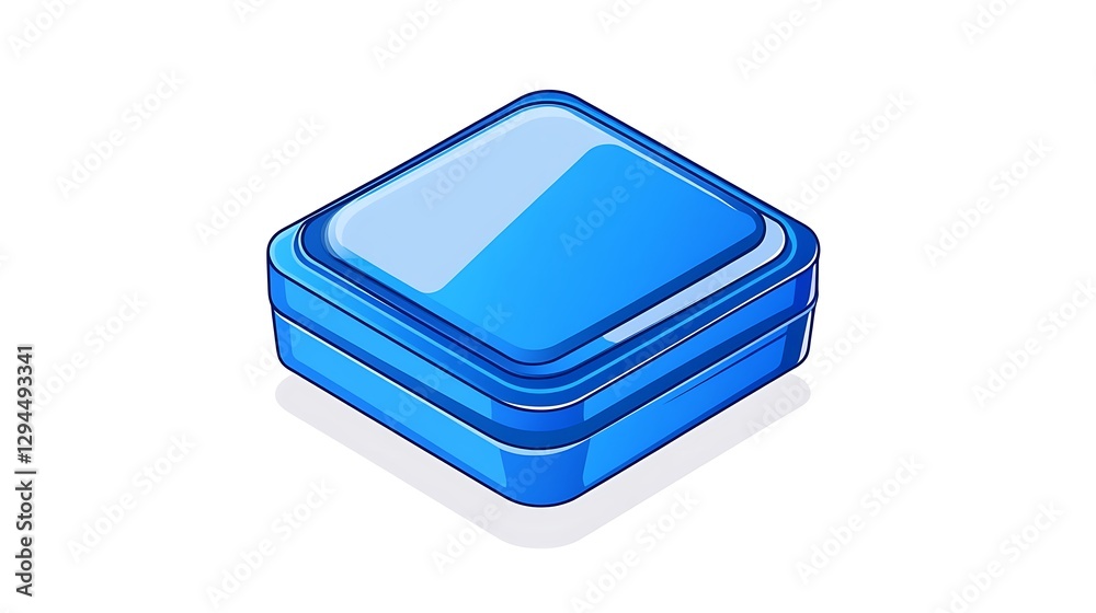 Vibrant Blue Square Container: A Digital Illustration AI Generated Vibrant Blue Square Container: A Digital Illustration AI Generated