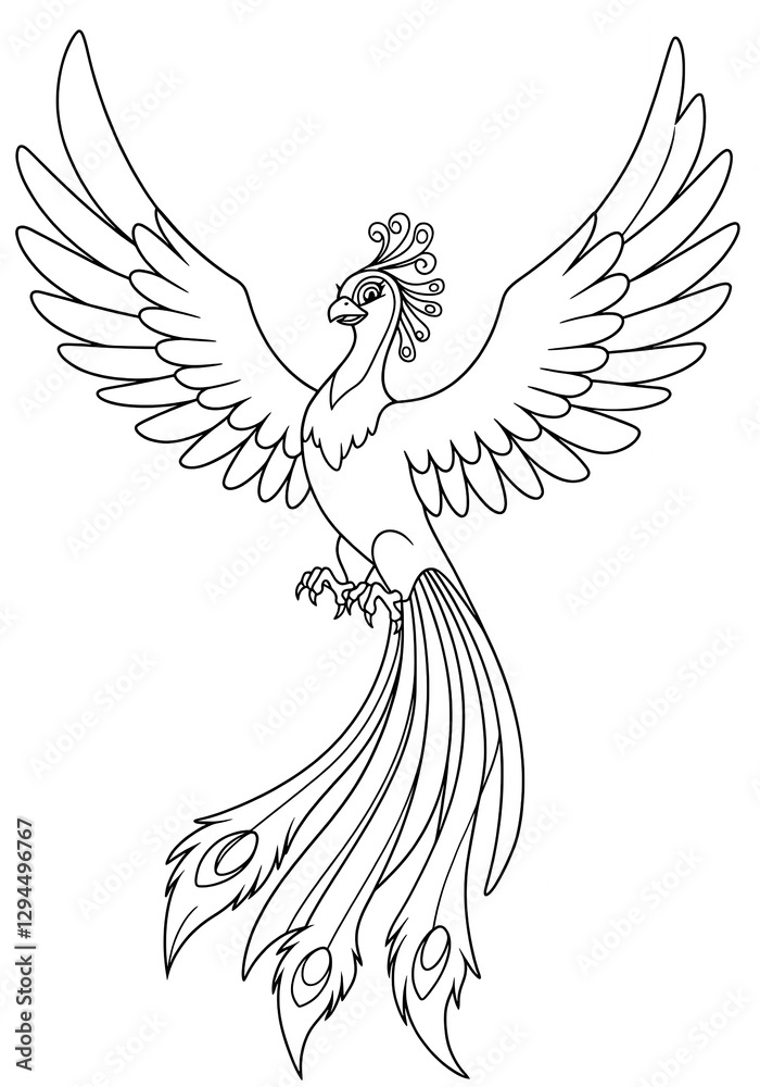 Fototapeta premium phoenix coloring 