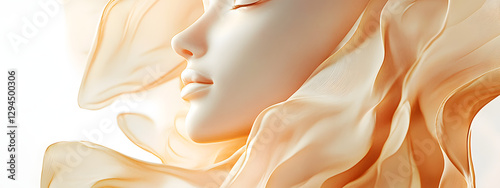 White background, light yellow color scheme, skin tone
