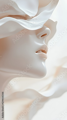 White background, light yellow color scheme, skin tone
