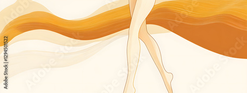 White background, light yellow color scheme, skin tone
