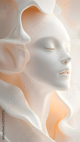 White background, light yellow color scheme, skin tone
