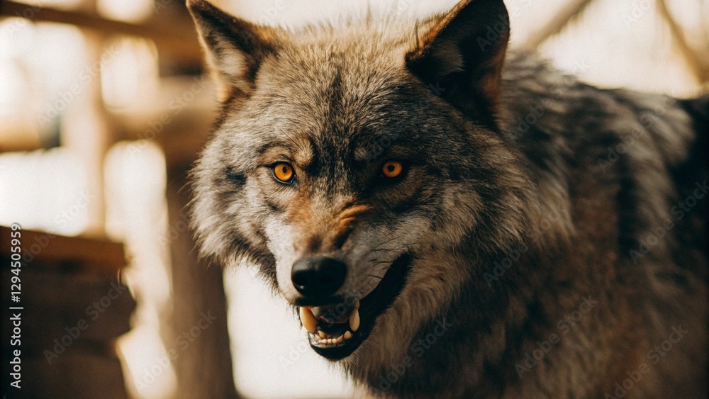 Obraz premium gray wolf portrait