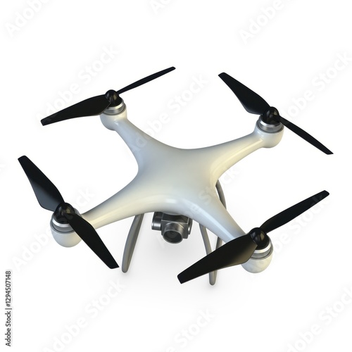 Illustration 3D Generic Drone Camera Quadcopter photo