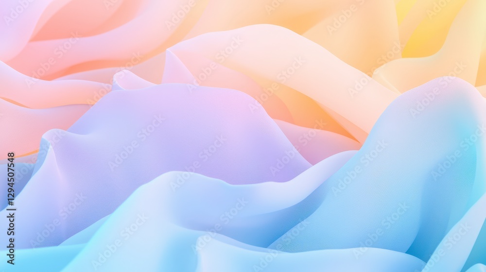 Obraz premium Pastel Fabric Texture Soft Flowing Drape Seamless Pattern Background